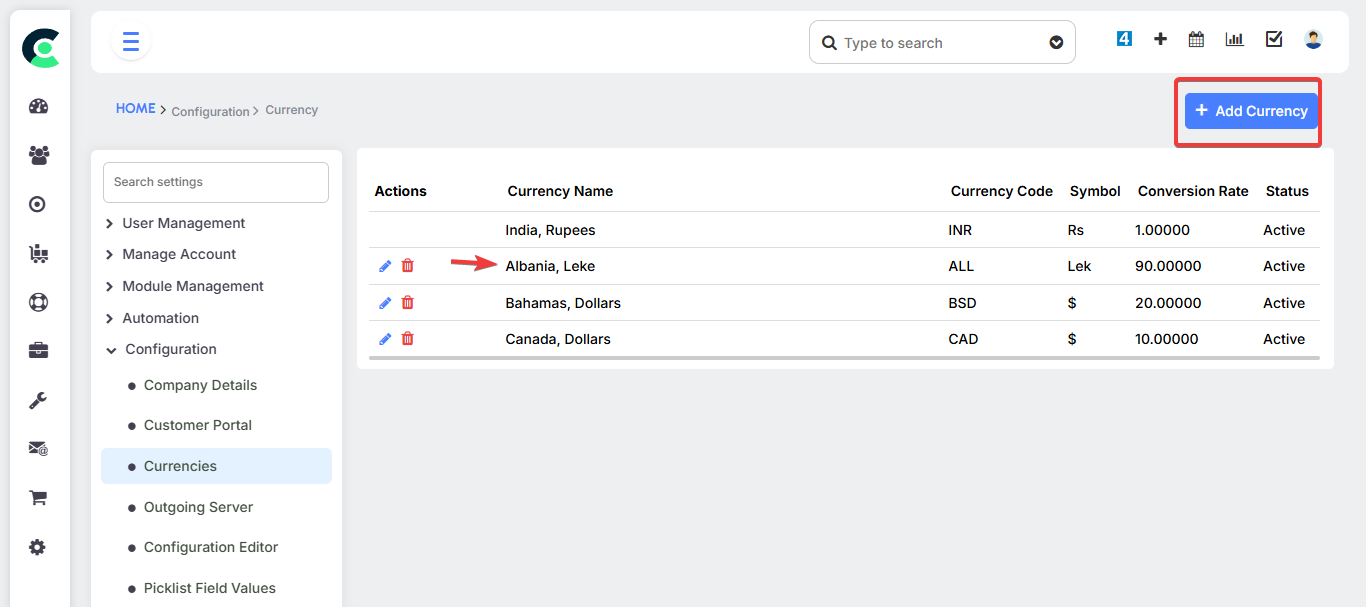 Currencies