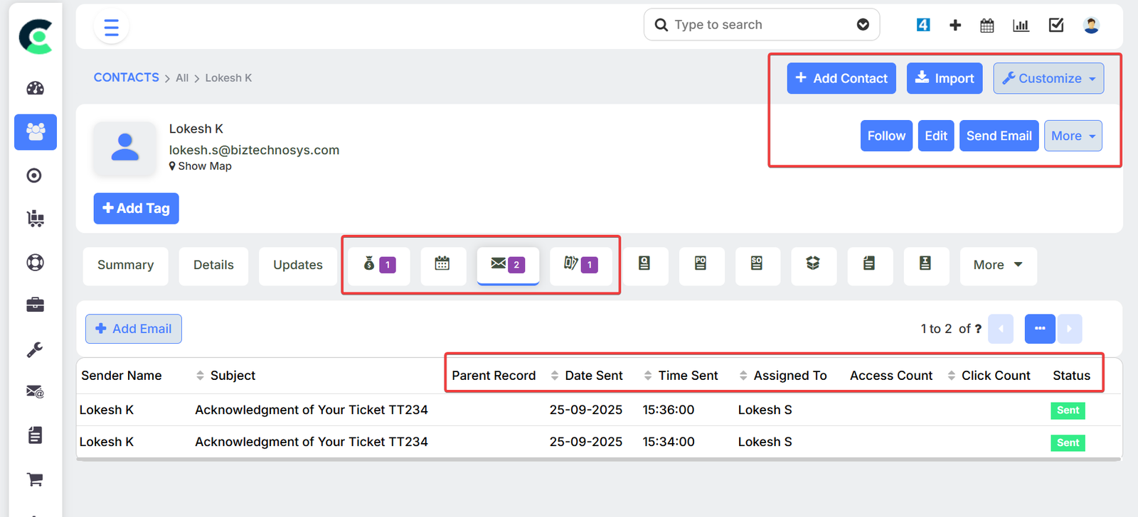 Email Tracking