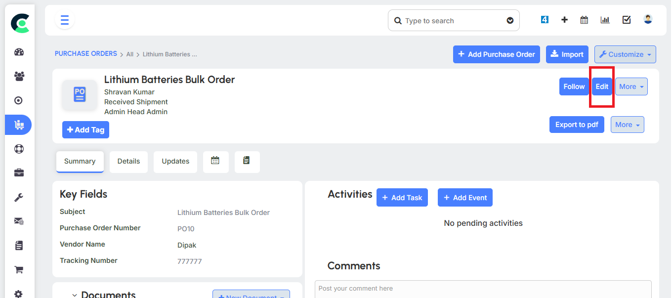 Purchase Orders 8